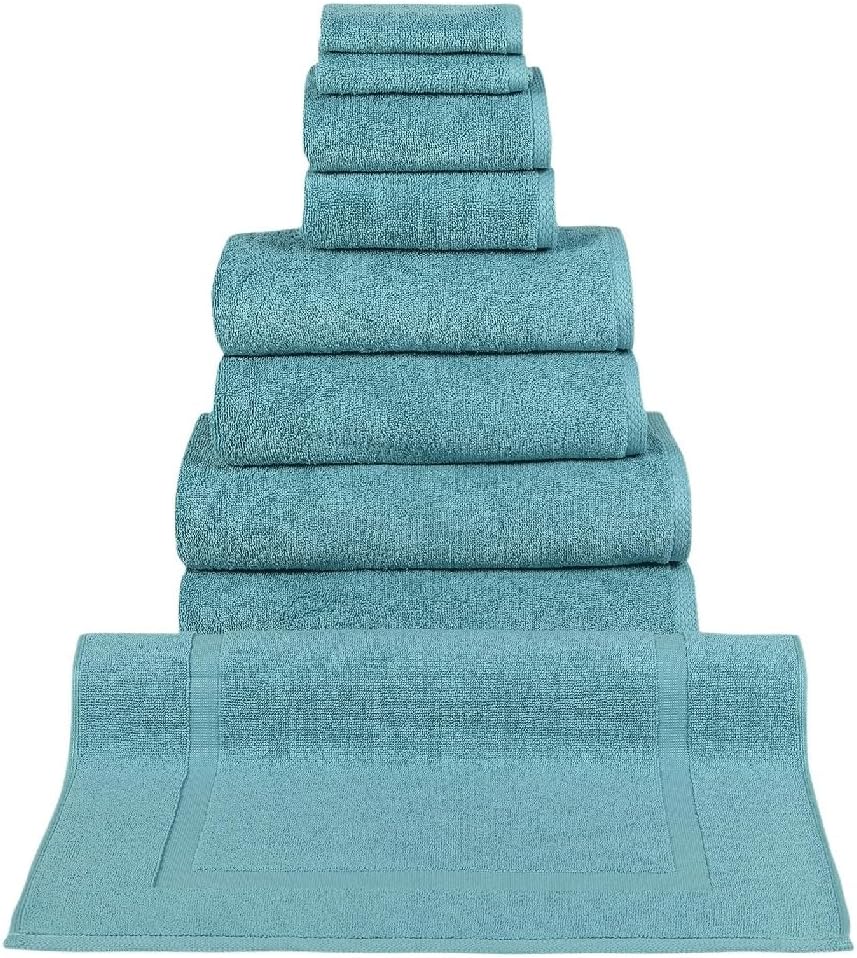 Classic Towel Cotton Quick Dry Bath Towel and Bath Mat Set Towel