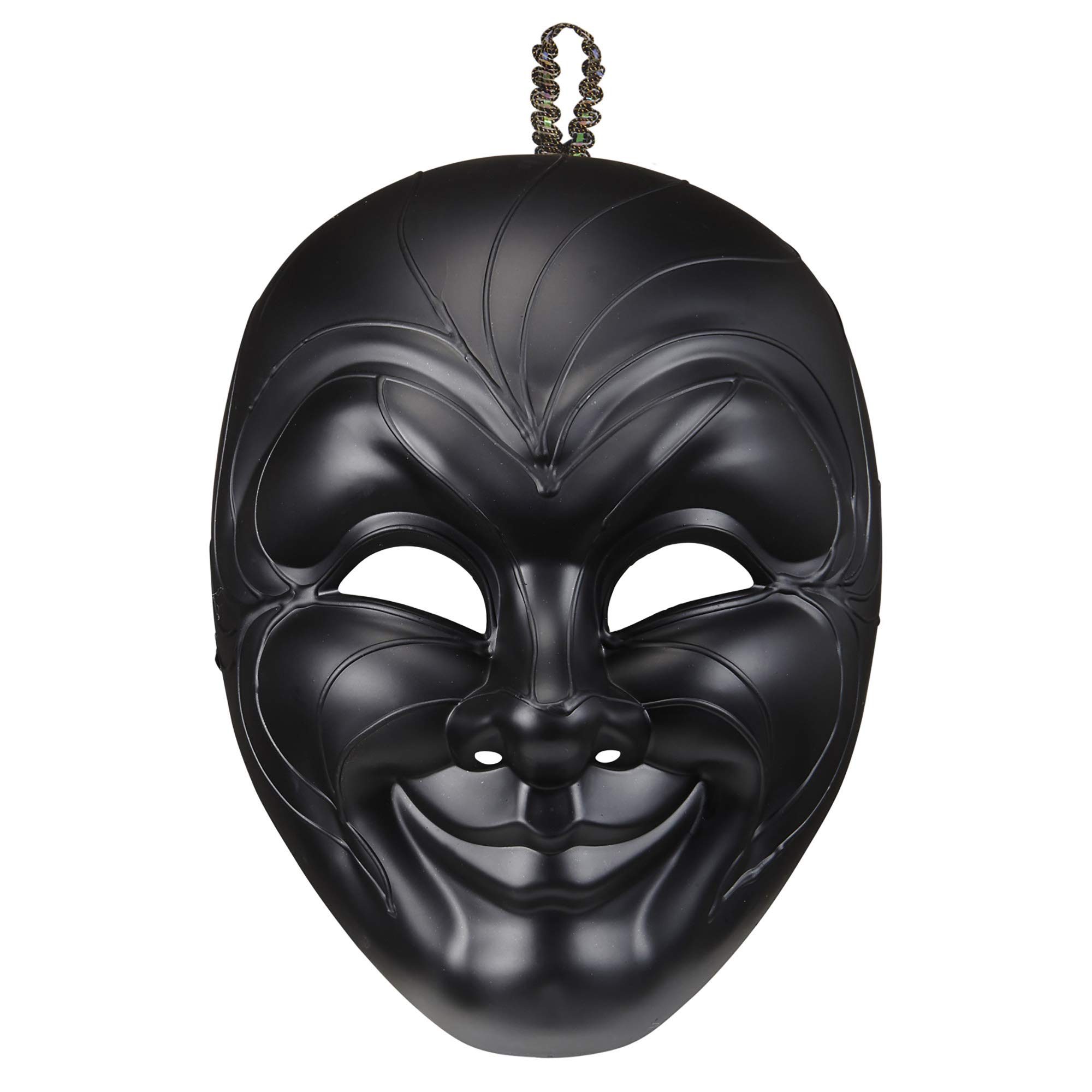 Widmann 04718 Venetian Mask ? Gran Gala Smiling Men, Black, One Size