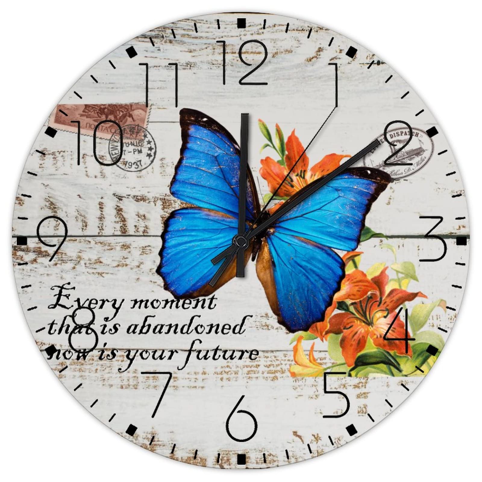 Horloge murale sans tic-tac mécanisme silencieux à quartz pour chambre et bureau calme
