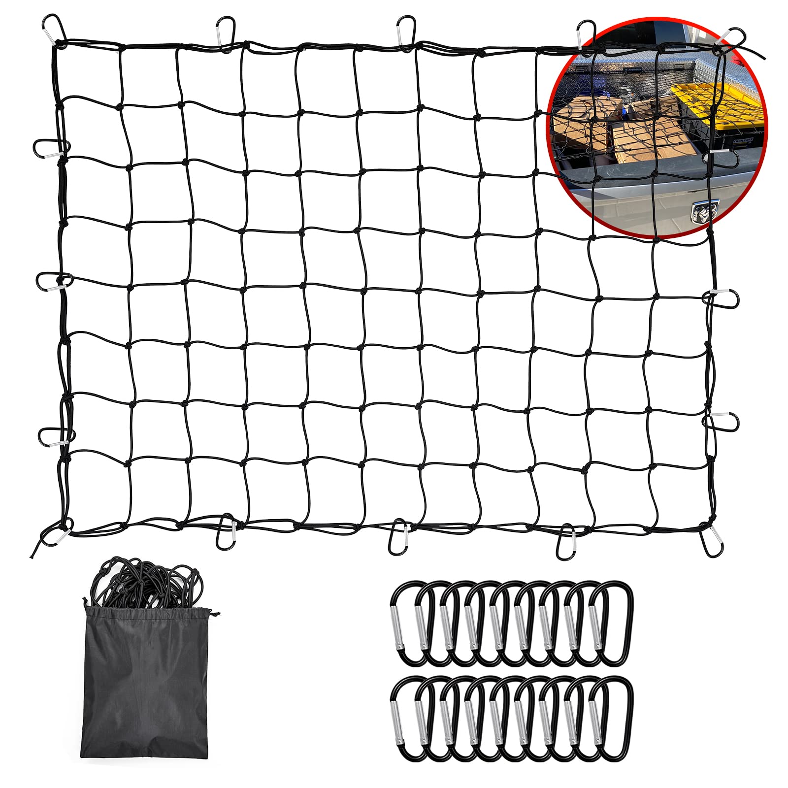 Buy Vepagoo Truck Pickup Bed Cargo net, Roof Rack Cargo Net, 5’X7