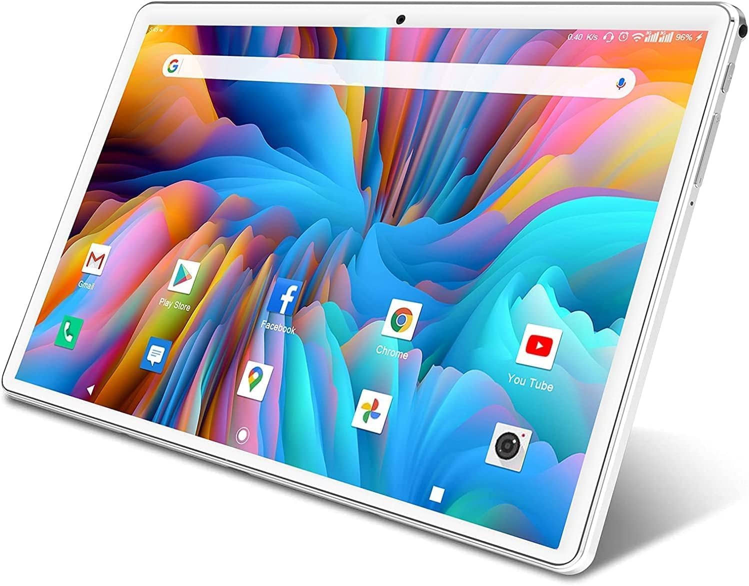 ZONKO Tablet 10.1 inch Android Tablet with 2GB+32GB, 3G Phone Tablets & Dual Sim Card & 2MP+ 5MP Dual Camera, Quad Core Processor, 1280x800 IPS HD Display,GPS, FM (Silver)