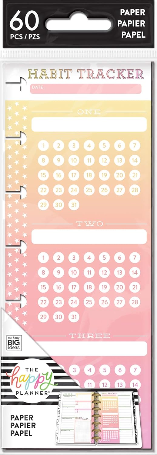 The Happy Planner Mini Note Paper Half Sheet Habit