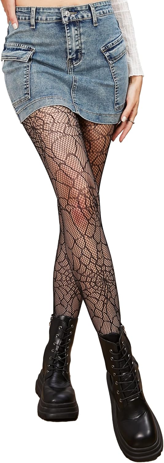Fishnet Tights, Sexy High Waist Fishnet Stockings for Women, Stretchy & Durable Fishnets, Plus Size Available