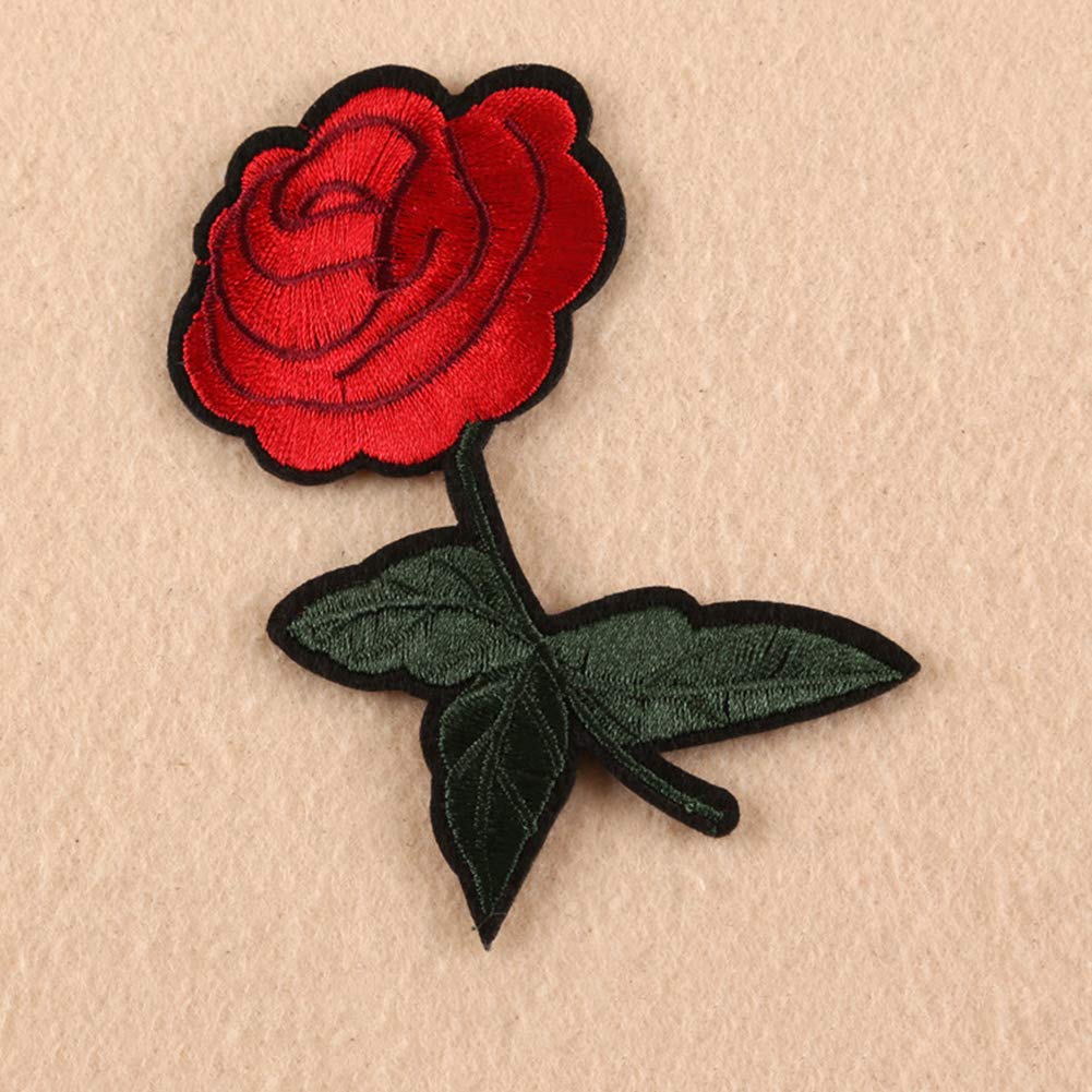 Rose Flower Embroidery Patch Set - DIY Sew Iron On Italy - Foto 8