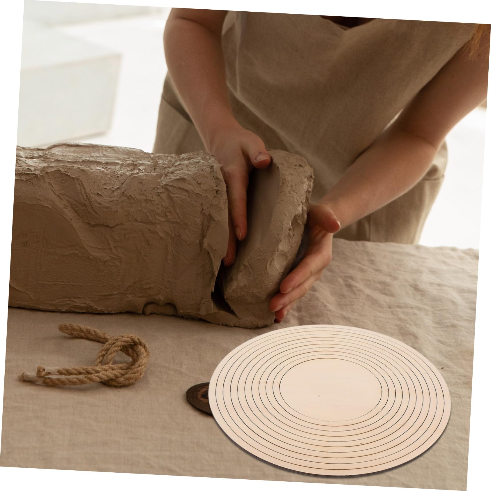 SHINEOFI 1set Strumenti Geometrici Legno Per Ceramica Taglierine Circolari Per Argilla e Creare Design Precisi Strumenti e Facili Da Usare Per Fai Te
