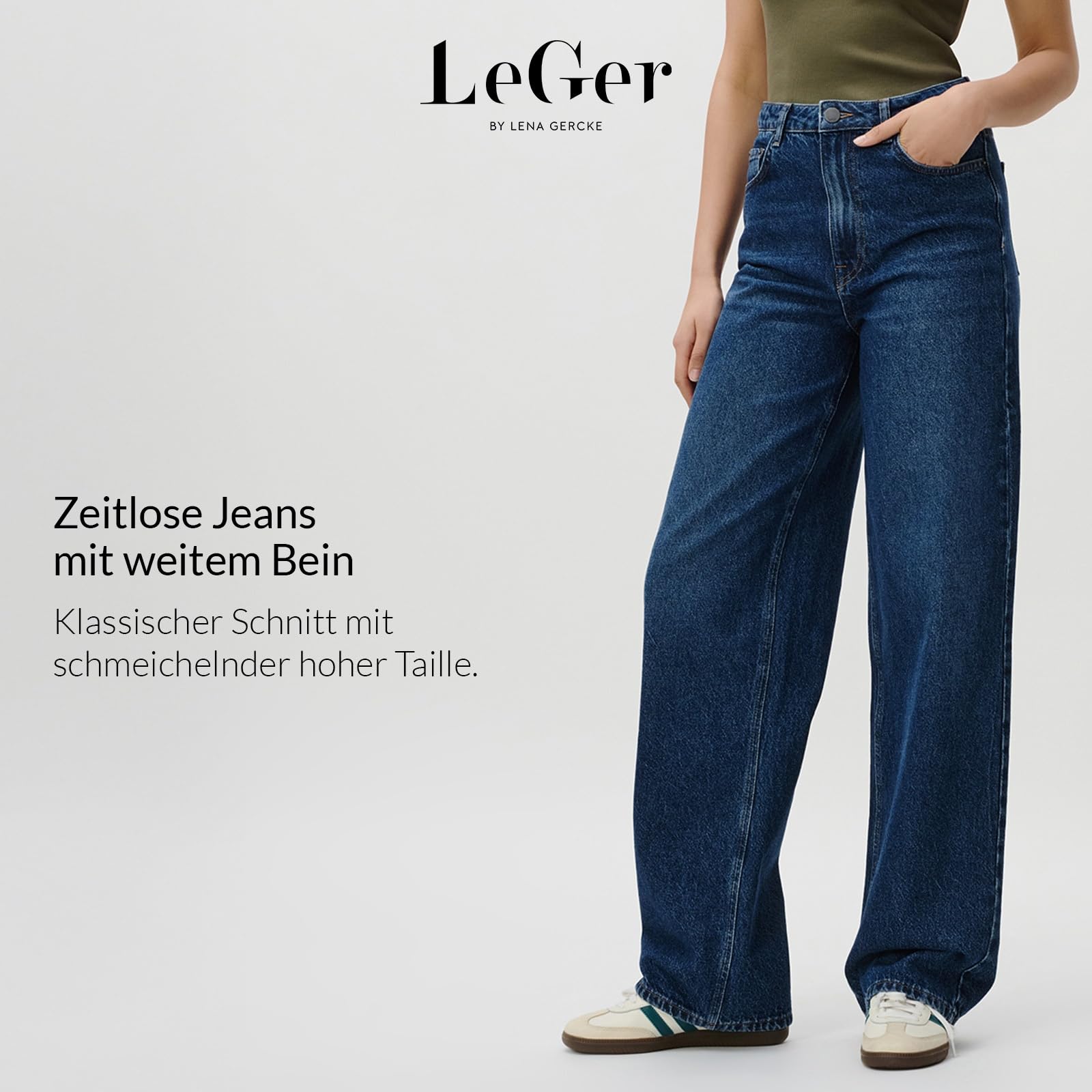 LeGer by Lena Gercke Cleo Jeans Tall - High-Waist Jeans Damen - lockere Passform mit weitem Bein - Hose aus Baumwolle - Mode für Damen - Gr. 34-44