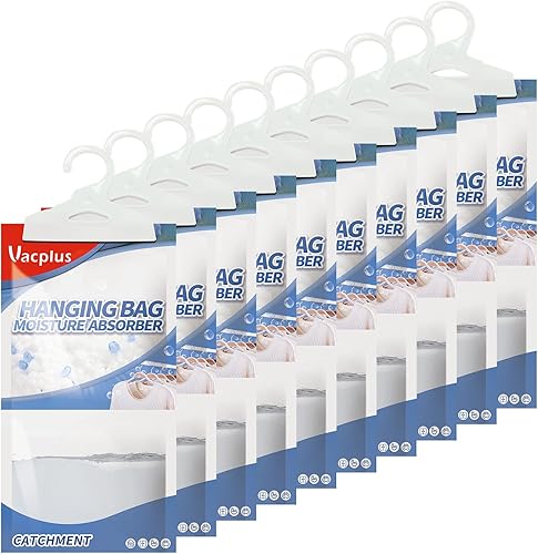 Vacplus Absorbedores de humedad, paquetes de humedad colgantes para absorber eficazmente el exceso de humedad, deshumidificadores de armario y