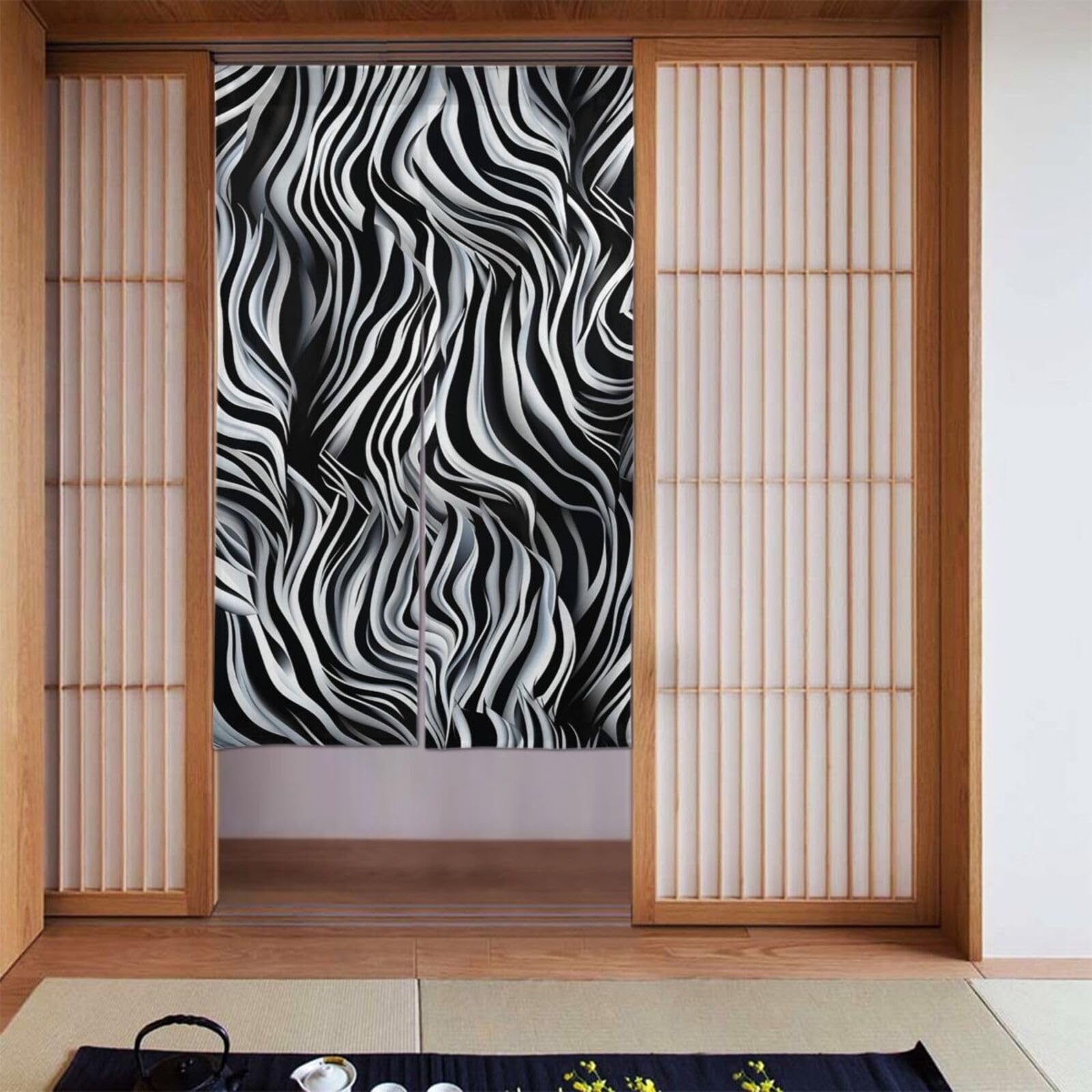 Rideaux de séparation amusants zèbre pour sublimer la chambre