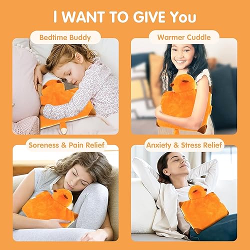 Miniatura 4 de Almohadilla térmica para microondas, animales de peluche calentables de zorro para período, alivio del dolor de calambres, linda almohada suave y