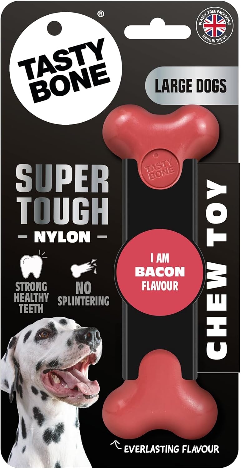 Tasty Bone Chew Toy - Bacon - Large