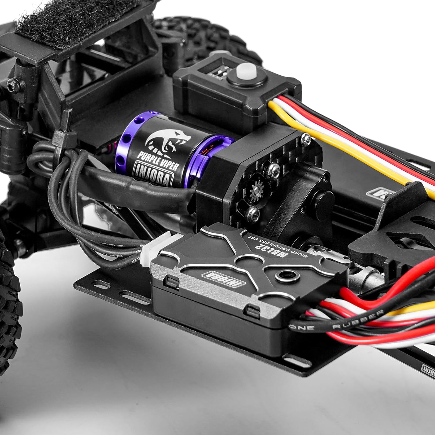 INJORA Aluminum Side Plate - ESC Receiver Tray 2PCS for 1/24 Axial SCX24 RC Crawler Upgrade