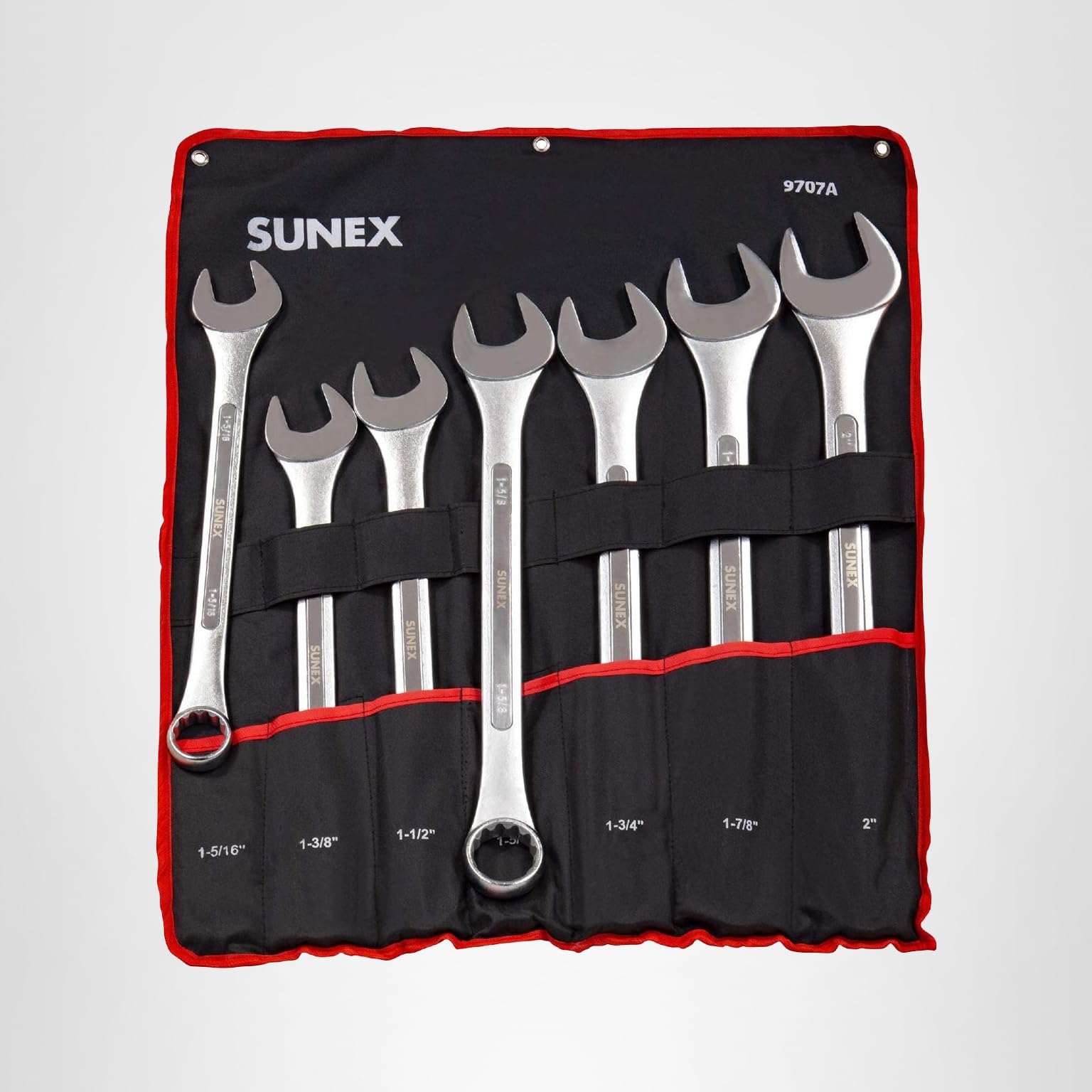 Sunex Tools 9707 Jumbo Fractional Combination Wrench Set, 7Piece