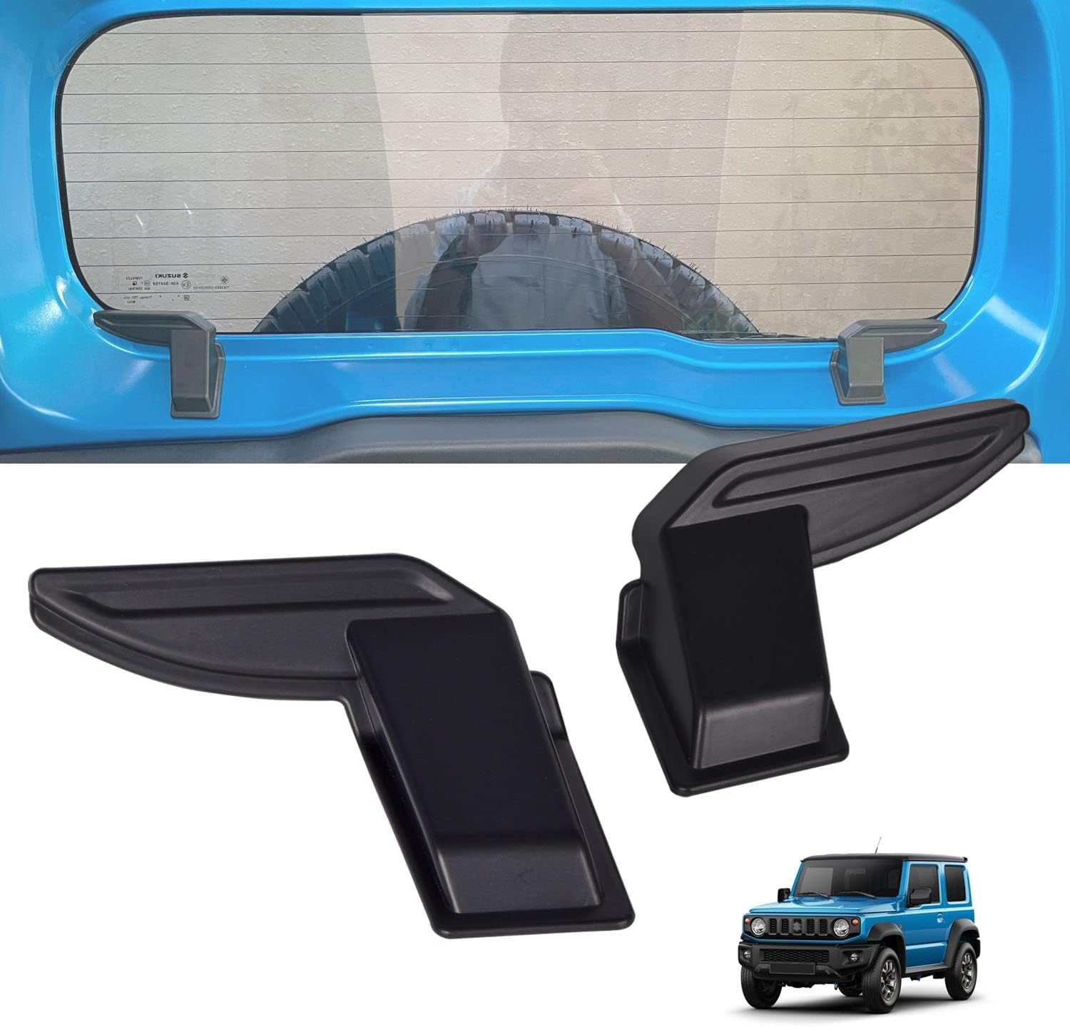 2PCS ABS Rear Windshield Heat Cable Cover, Rear Defogger Guards Interior Accessories for 2019-2020 JB64 JB74 Suzuki Jimny