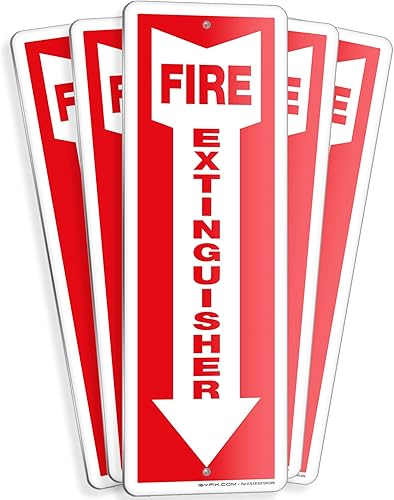 Miniatura 52 de iSYFIX Calcomanías de letreros para extintor de incendios, paquete de 12 calcomanías de vinilo autoadhesivas de alta calidad, laminadas para máxima