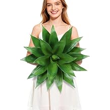 Wertuirk 22 Inch Artificial Agave Plant, Realistic Faux Succulents with Vibrant Color, UV Resistant & Low Maintenance for Indoor Outdoor, Home, Garden, Patio,Office Decor Green, Large