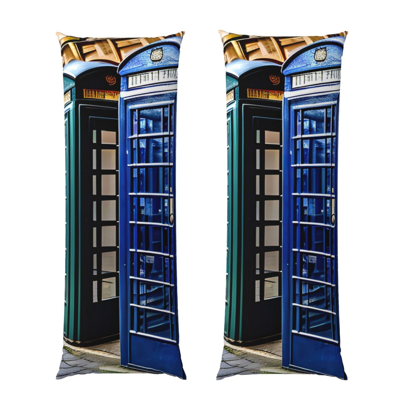 Taie d'oreiller longue esthétique cabine britannique pour lit et canapé