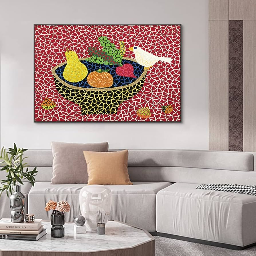 Amazon.co.jp: アートパネル 草間彌生 1枚 飾り絵 草間弥生 抽象