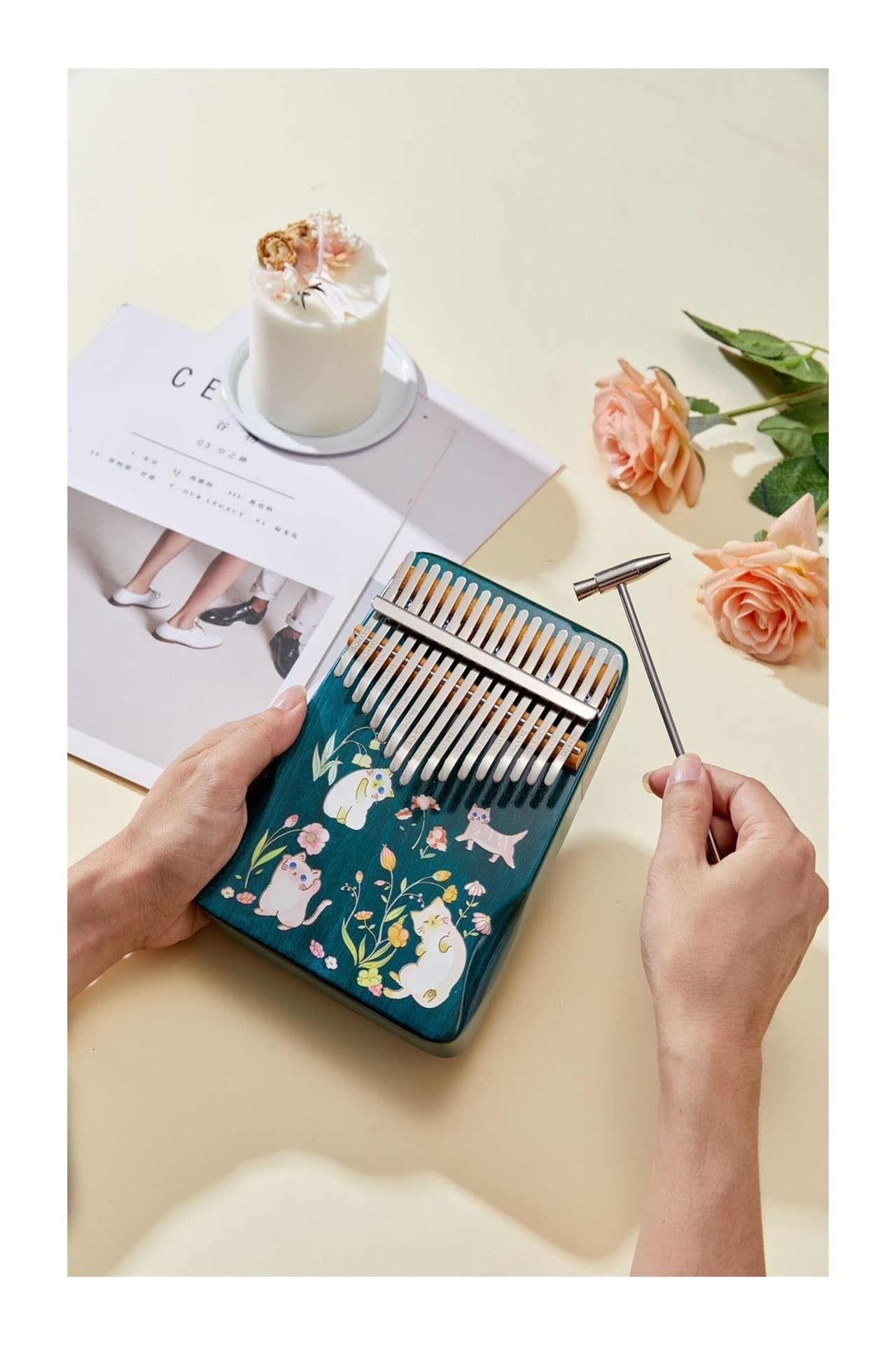 Anfänger Kalimba Professionelles Kalimba-Musikinstrument einfach zu bedienendes Kalimba-Fingerklavier Daumenklavier 17-Ton-Kalimbala