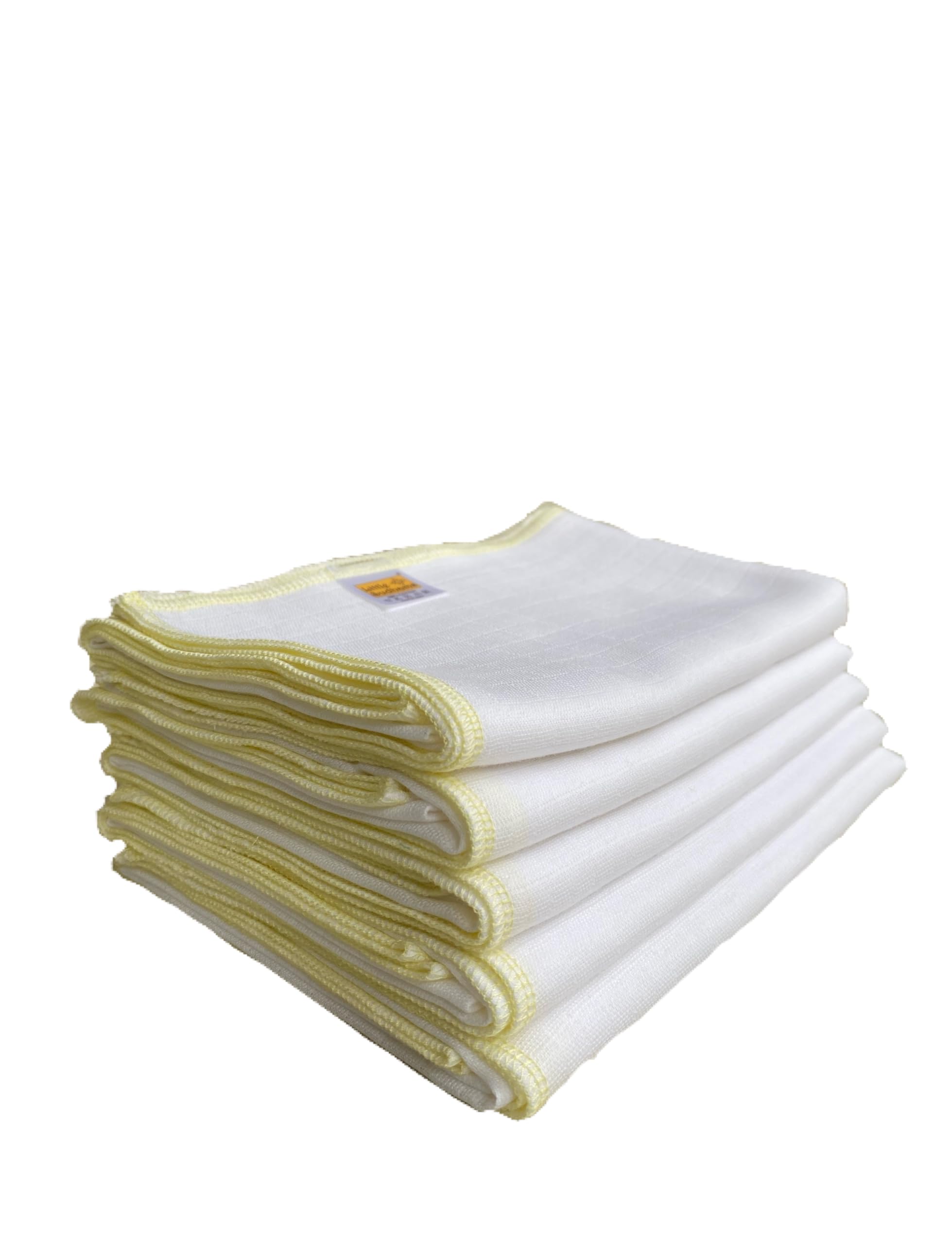 Little Sudhams Double Muslin Baby Square Cloth Nappy 55cmx55cm 5 Pieces (Yellow, 3-6 Months)-image-21