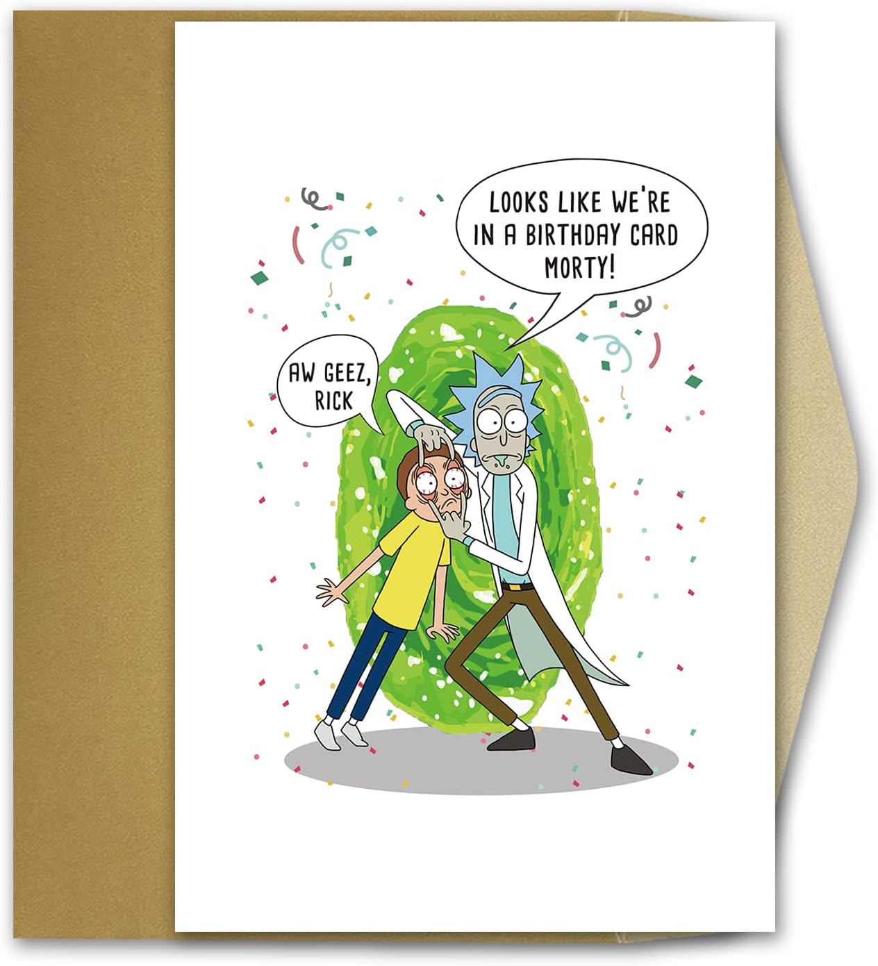 Rick and Morty Birthday Card, Funny Birthday Card for Friend, Funny Bday Card for Friend Brother