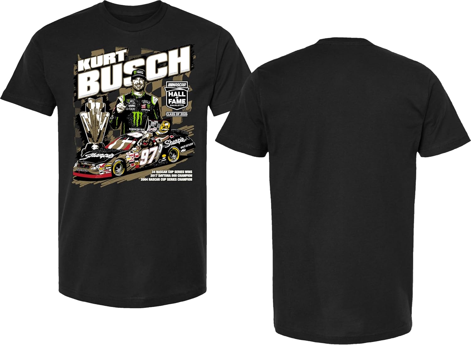 Kurt Busch NASCAR Class of 2026 NHOF Hall of Fame Car Career Stats Inductee Shirt