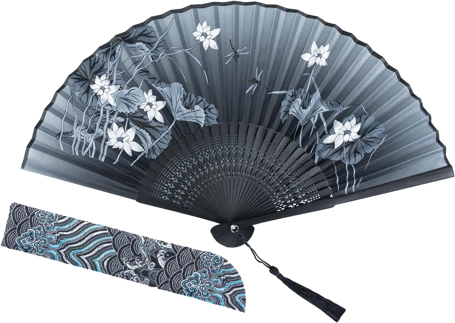 AWESEA Folding Hand Fans for Women Foldable adopt Grade 1 Bamboo, Chinese Fan & Japanese Fan for Party & Home Decoration-Upgraded Version
