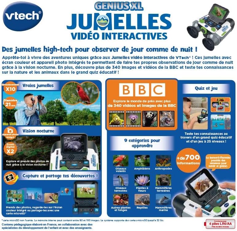 VTech Genius XL Interactive Video Binoculars playing a game