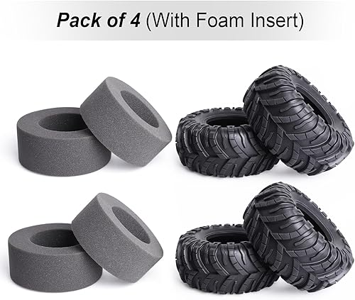 Miniatura 5 de HobbyPark Neumáticos de barro 2.2 para ruedas de barro 2.2 Beadlock para Traxxas TRX4 Axial SCX10 II III Redcat Gen8 Gen7 Everest 10 Rock Crawling