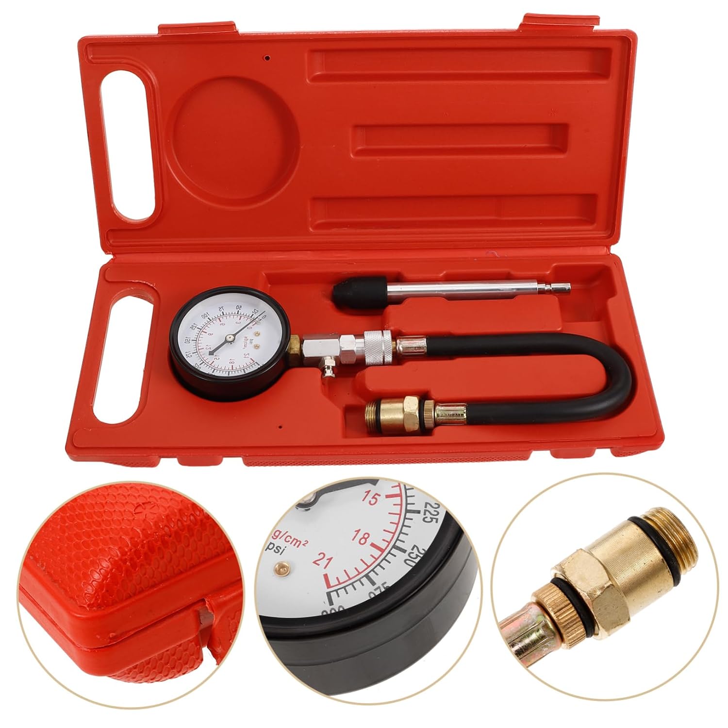 Alipis Engine Compression Gauges Cylinder Pressure Detector Kit Car Engine Pressure Gauge Tool Set