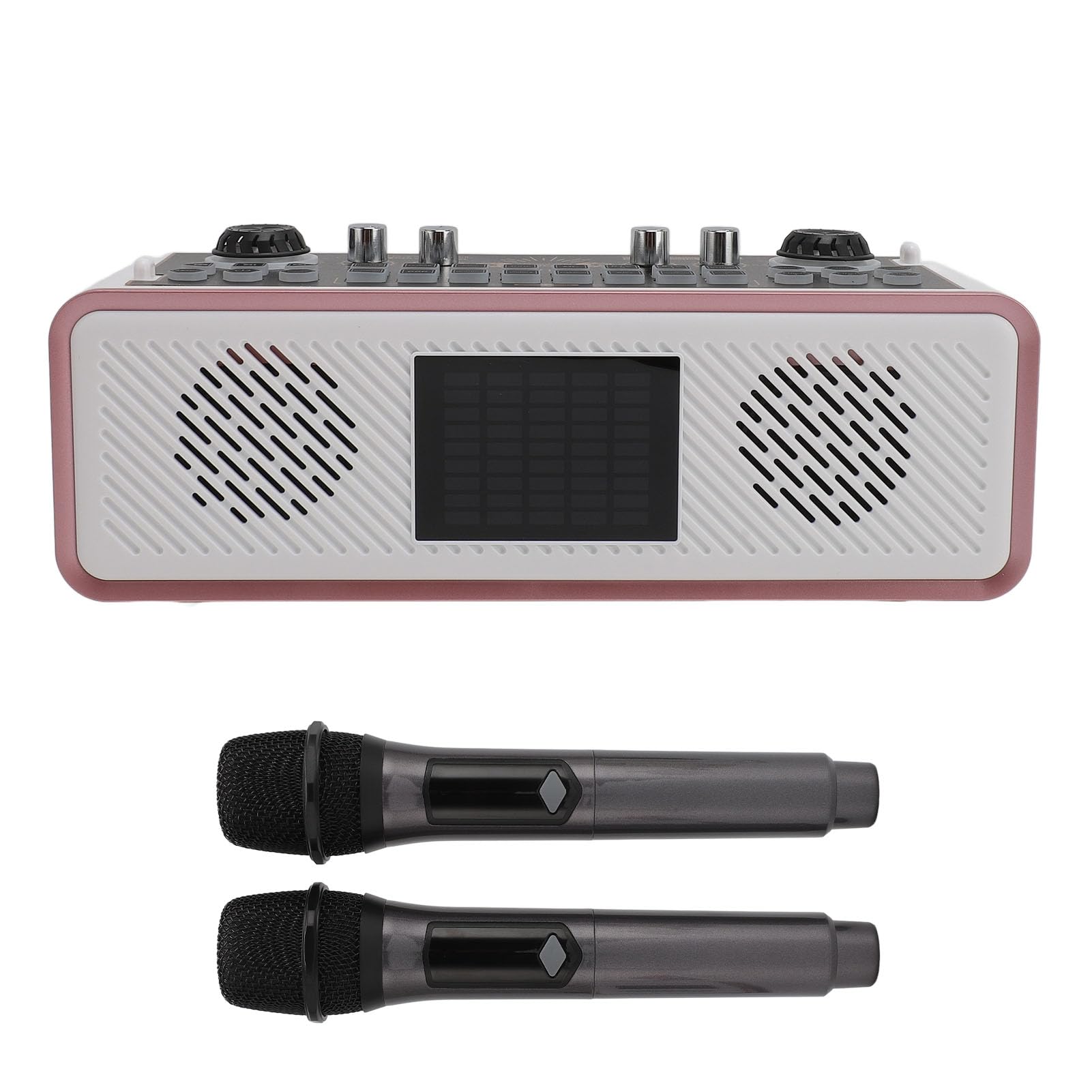 Yunir Pacchetto Attrezzatura Podcast, Kit Scheda Audio Karaoke Ricarica Tipo C, Altoparlante Bluetooth, Microfono Podcast per Wireless con Scheda Mixer Audio per Telefono PC1, per