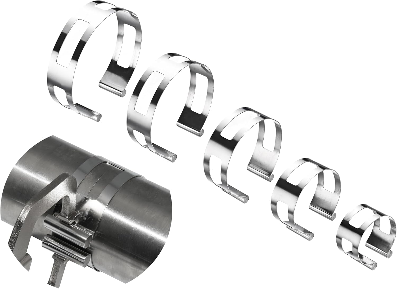 3 Inch Stainless Steel Exhaust Clamp, Universal for Welding and Exhaust Pipe Repair (3 inches)