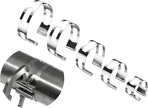 Vista 7 de Abrazadera de escape de 2 pulgadas de acero inoxidable, universal para soldadura y reparación de tubos de escape (2 pulgadas)