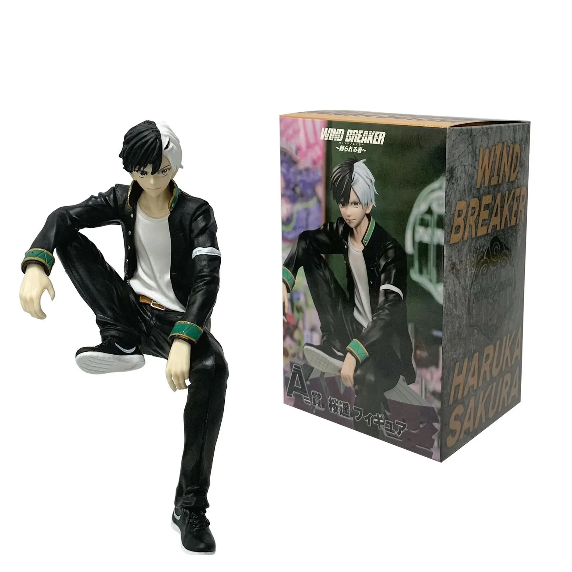 Anime Wind Breaker Figurines  Haruka Sakura Furin Kaji Ren Delinquent Fighting High School Collectible Statues | Bofurin Street Fight Display Models for Manga & Anime Merch Fans (Sakura Haruka 15cm)
