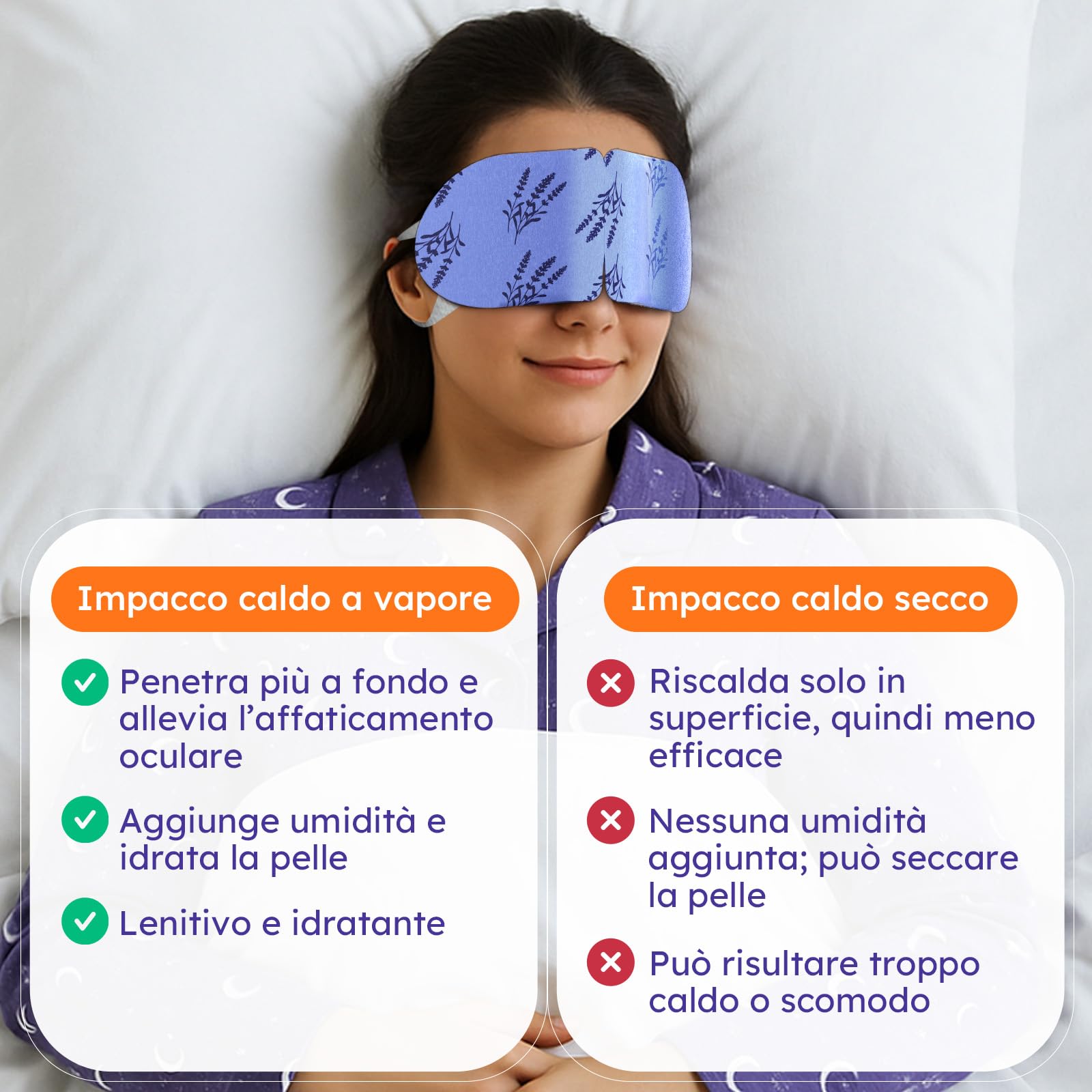 Confezione da 16 Maschere Riscaldanti alla Lavanda – Maschera a Vapore per Occhi Secchi, Gonfiore, Affaticamento e Rilassamento – Maschera Riscaldante Occhi Monouso per Sonno e Viaggio