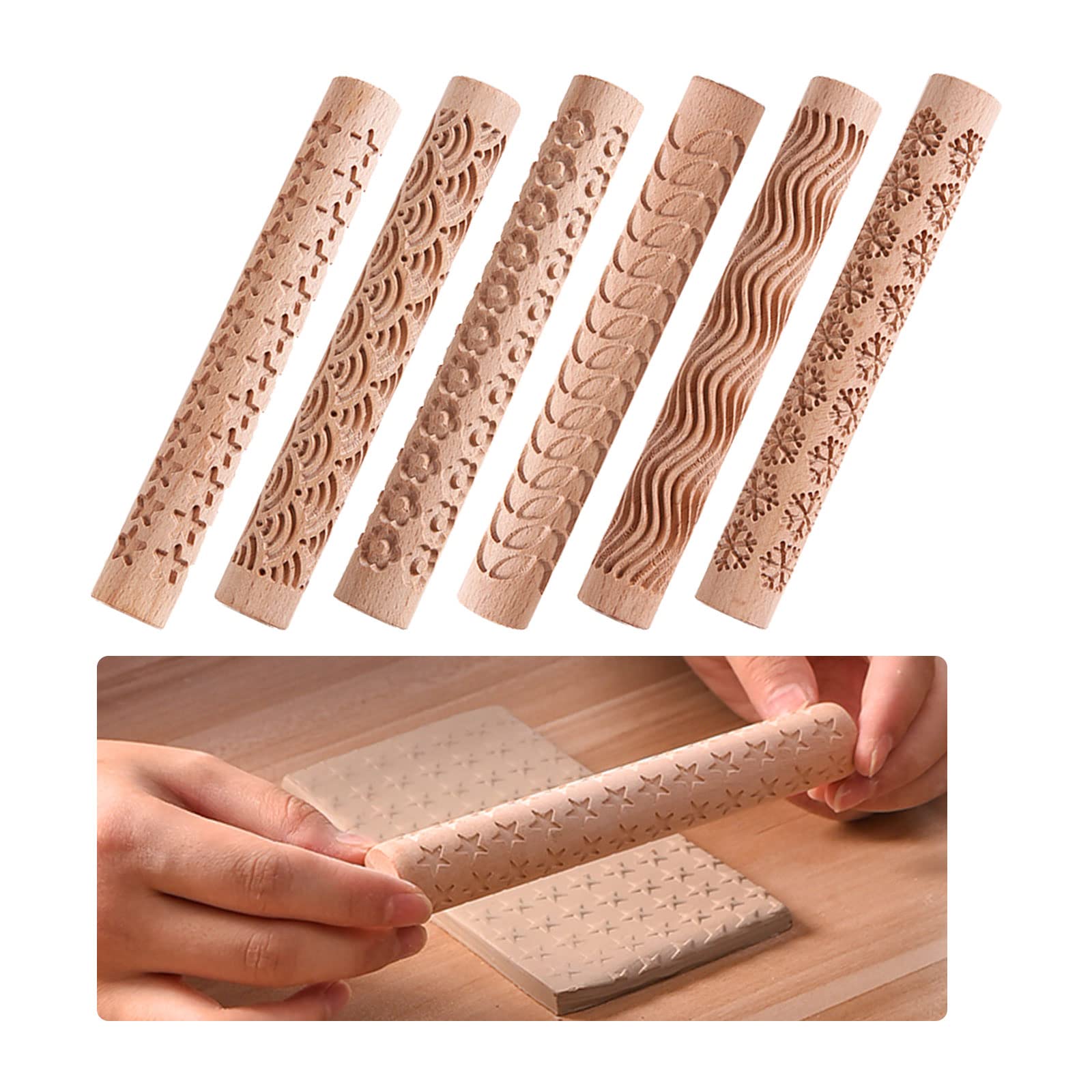 Rullo Per Texture In Argilla Con Motivo Ape, Strumento In PLA Per Ceramica E Fai Da Te, 10x3,4 Cm