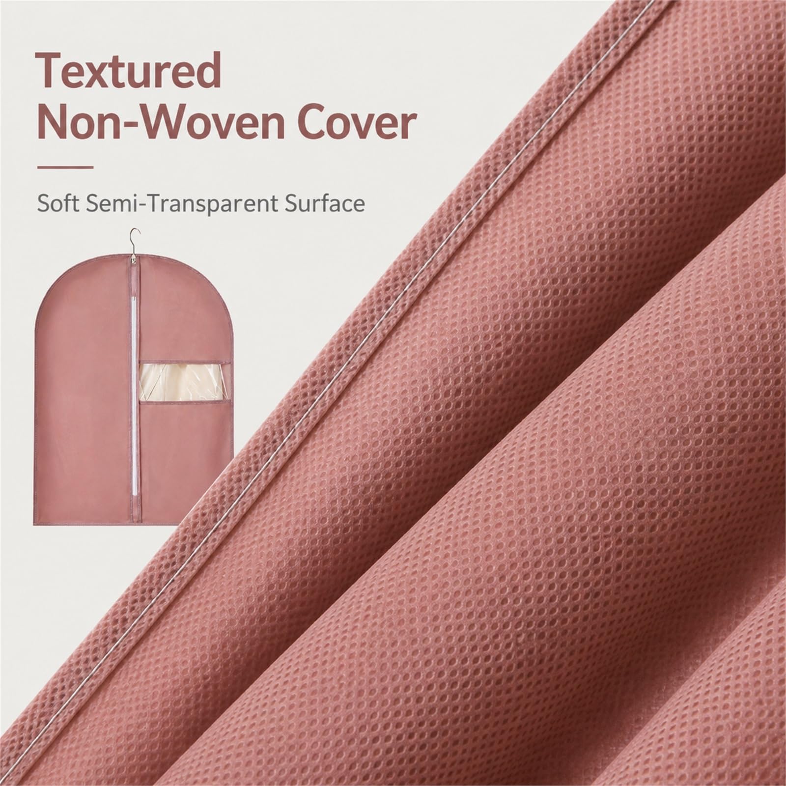 Fundas Ropa Antipolvo para Trajes,Transpirable Bolsas de Ropa Fundas con Cremallera,Cremallera Cubiertas de la Ropa,Humedad,Transpirables,para Vestidos Largos,Vestido de Novia