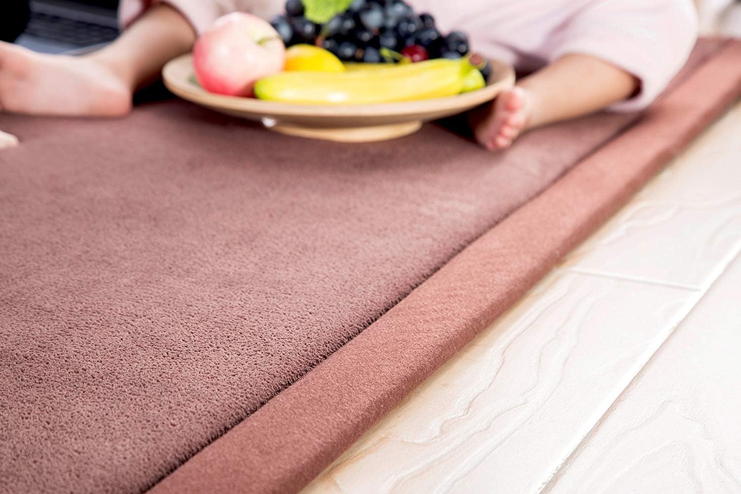 Tор Brаndѕ Baby Play Mat, V-mix Handmade Weaving Plush Foam Play Crawling Rugs for Baby, Toddler, Children, Yoga Mat, Exercise Mat Cushy-Soft & Thick Hypoallergenic, Non-Toxic, Reversible