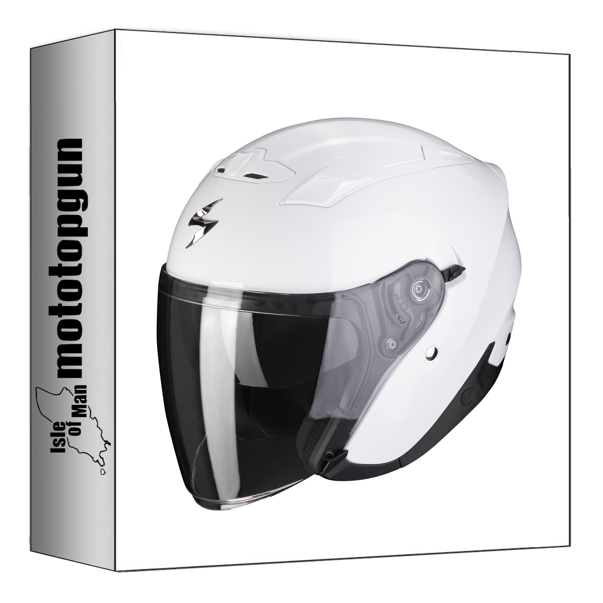 Casque Scorpion Exo-230 Solid blanc XL avec écran anti-rayures performant