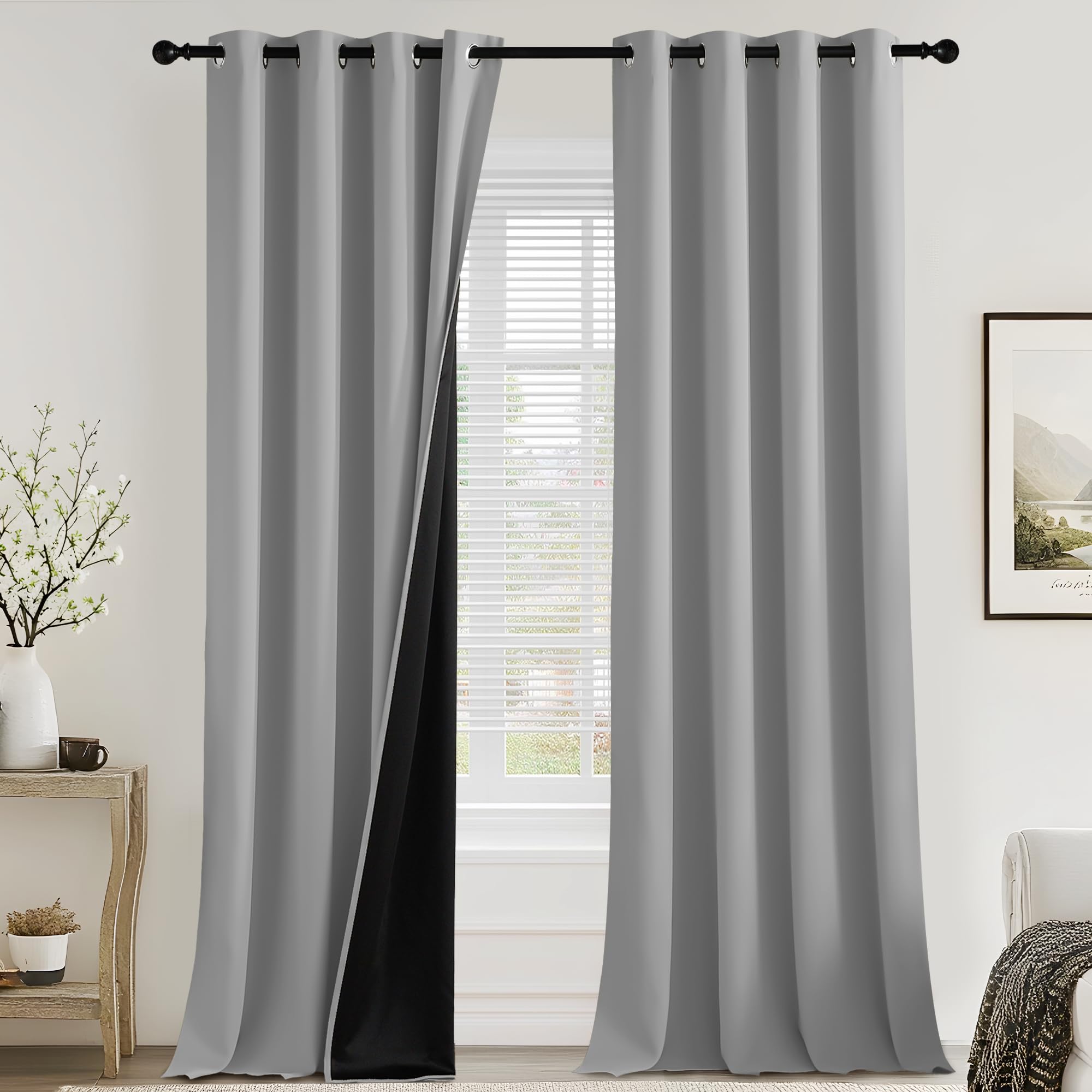 PONY DANCE 100% Blackout Curtains for Bedroom
