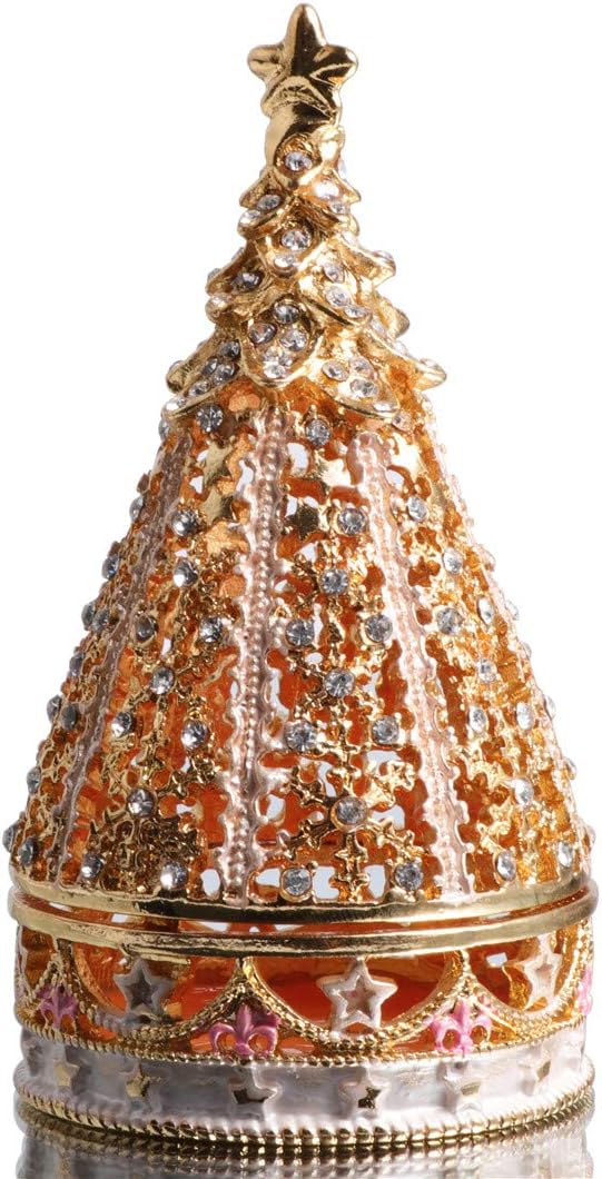 Waltz&F Christmas Tree HandPainted Trinket Box Jewelrybox