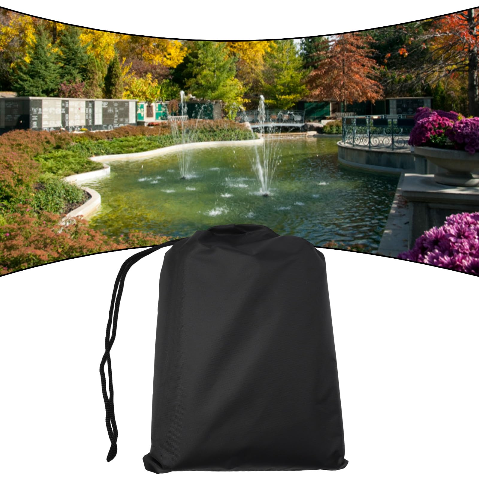 Housse de protection imperméable pour fontaine de jardin en tissu Oxford 210D