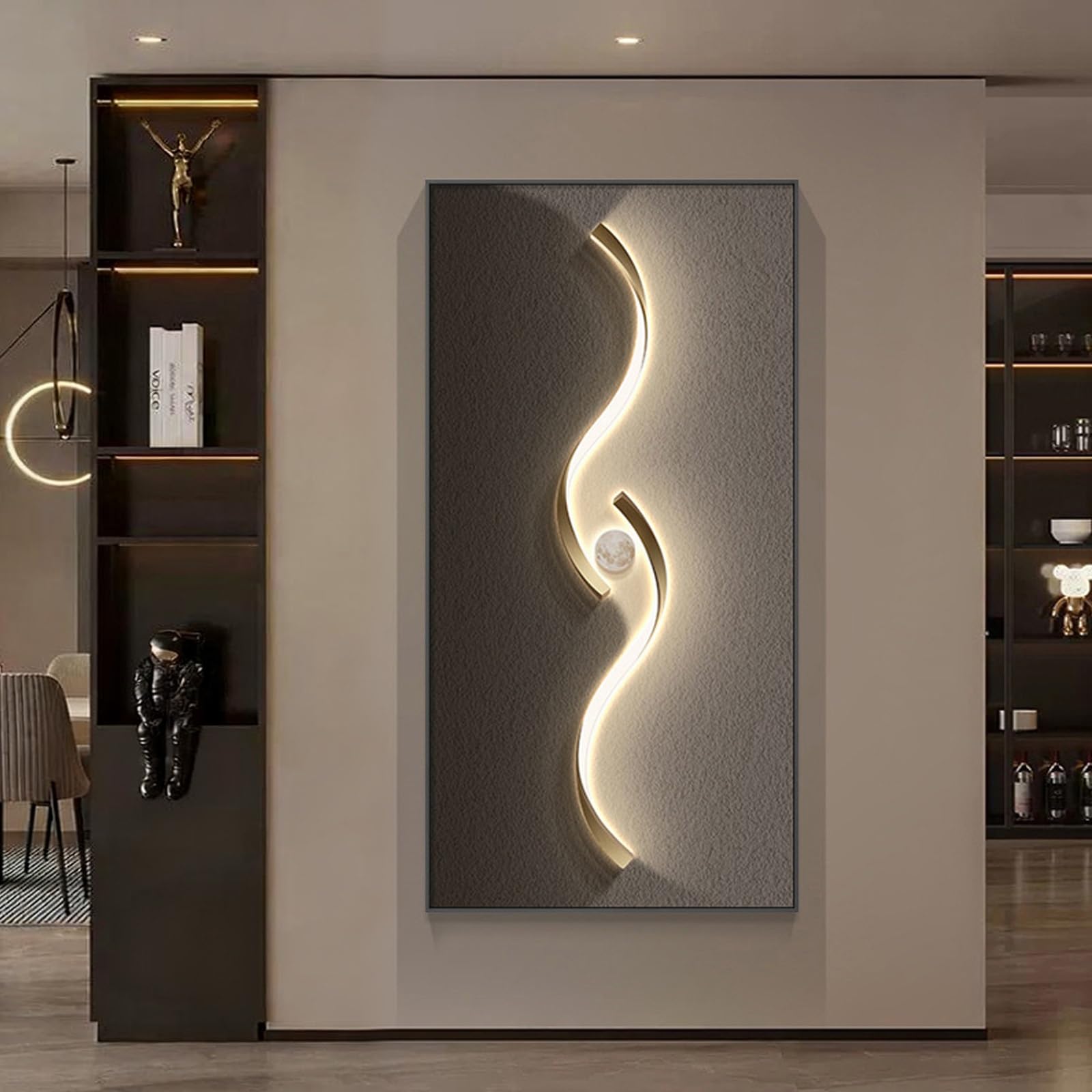 Decorative Electrical Panel Cover, Wall Mounted Flip-Up Meter Switch Box, Breaker Box Cover for Living Room and Home Office