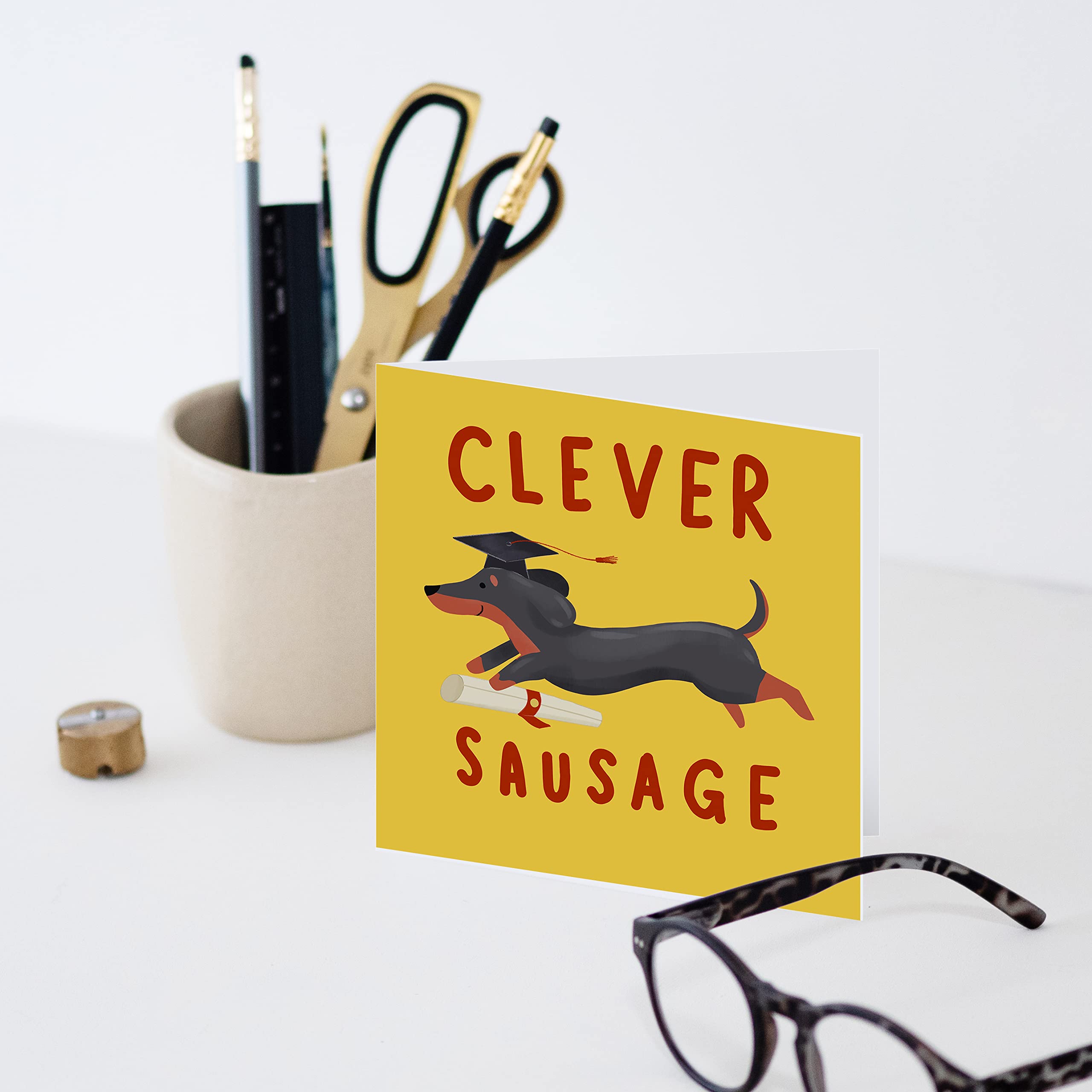 Cartes De Vœux Verticales En Fore De Teckel Avec Papier Lisse Et