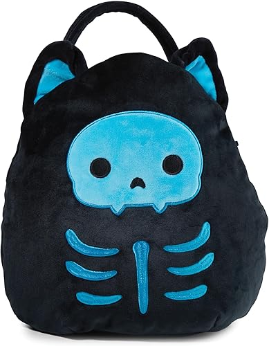 Miniatura 4 de Bolsa de dulces personalizada de Stump the Skeleton Cat Halloween Squishmallow Trick or Treat  Nombre personalizado en la cesta de dulces de felpa