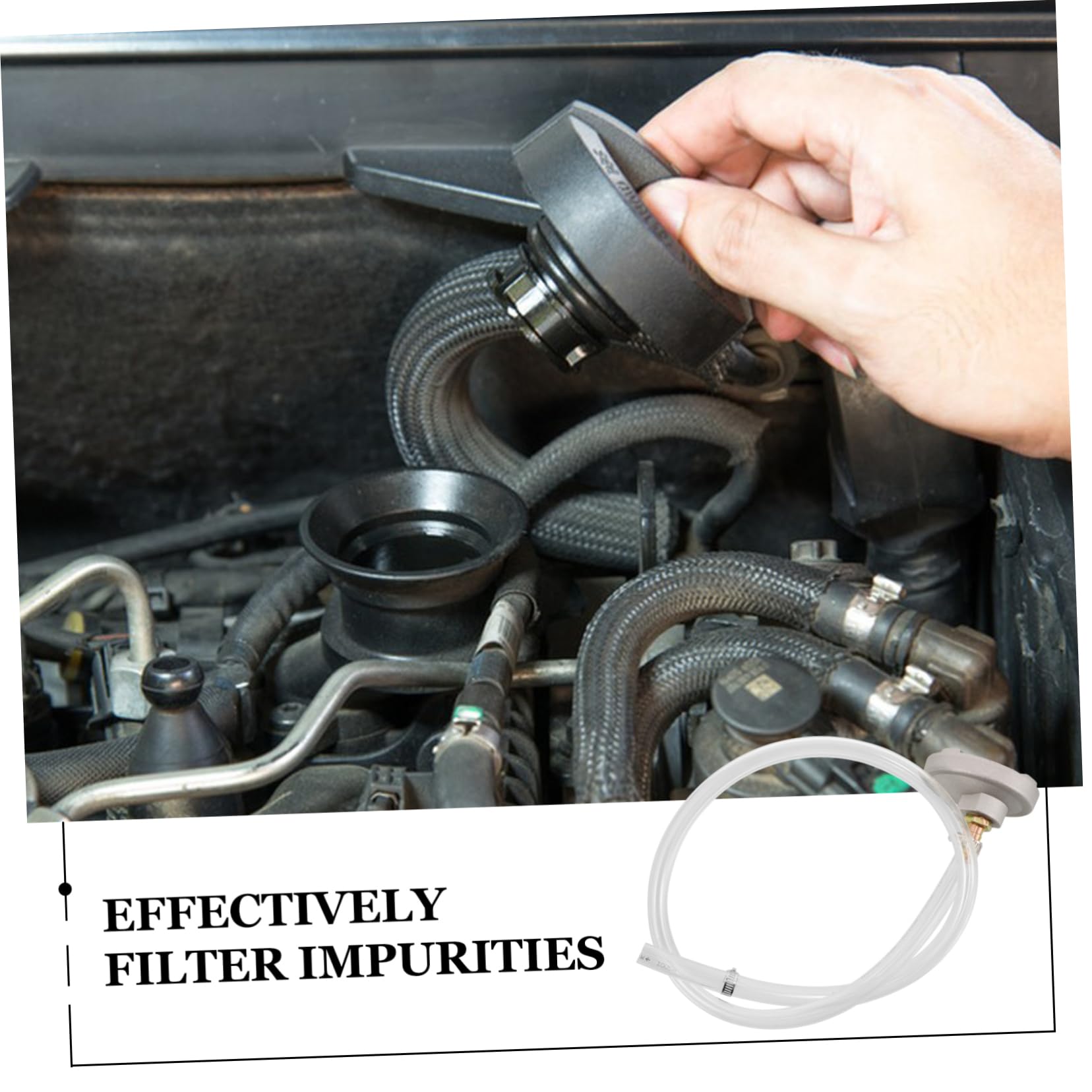 DECHOUS Diaphragm Pump Filter Hose with Debris Suction Cap Inlet One Way Connection for Pneumatic Applications Industrial Suction Hose Accessory