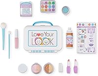 Vista 4 de Melissa & Doug Kit de Maquillaje de Simulación "Love Your Look" (16 piezas) – Set de Tocador para Niños con Accesorios Realistas, Maquillaje Falso