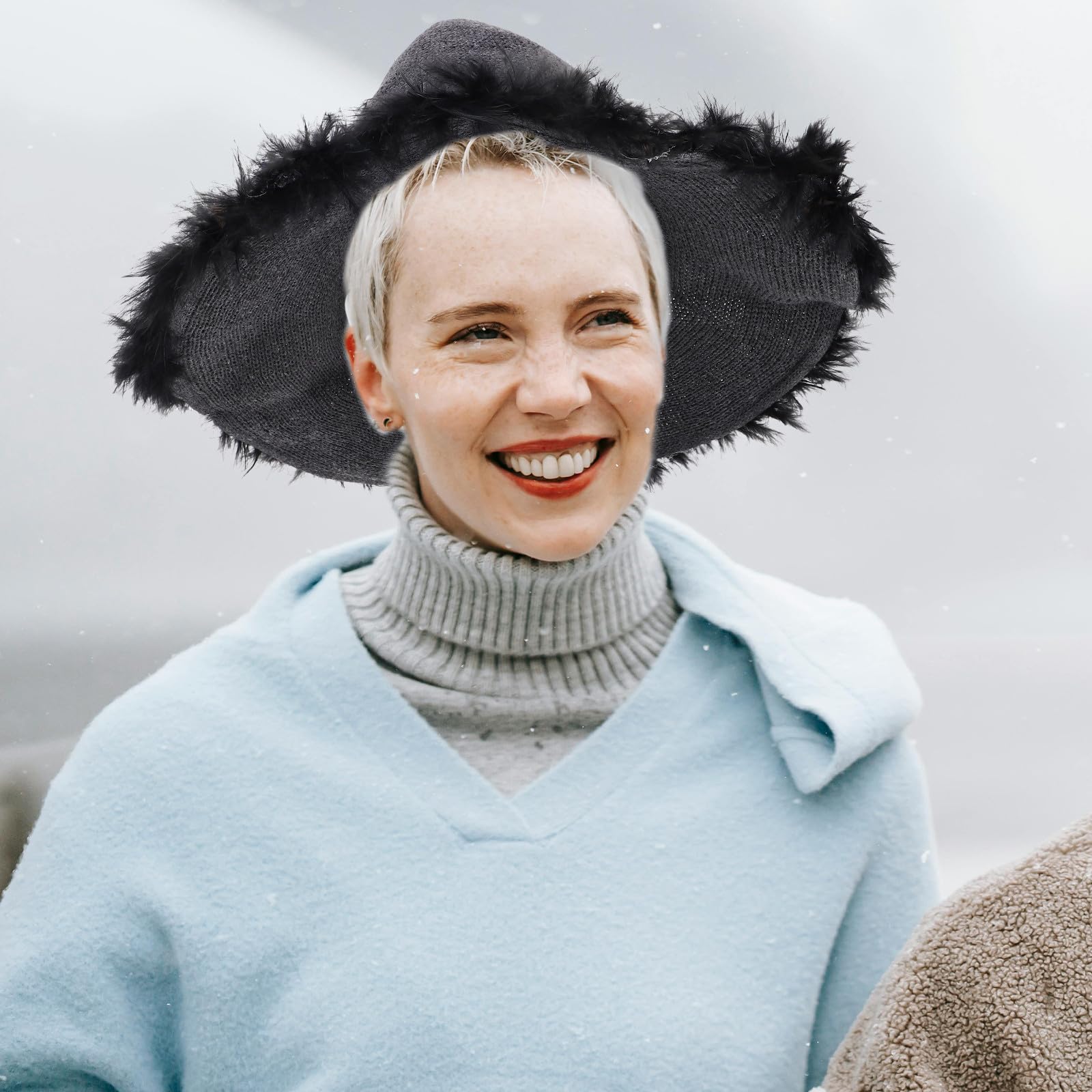 Tofficu 5 Piezas Gorro de Punto Cálido para Hombre de Lana, Estilo Vintage