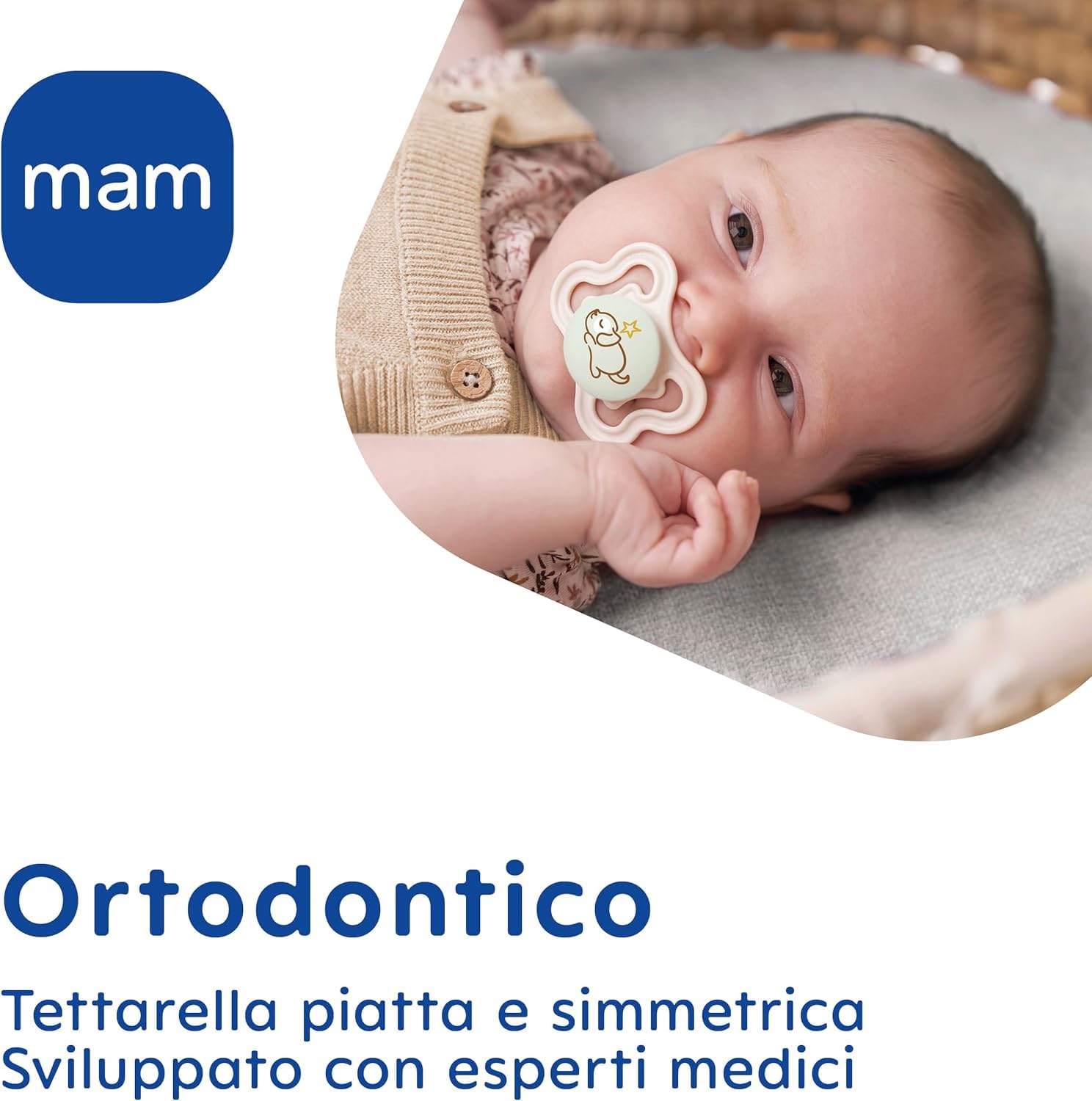 MAM Air Succhietto 16+ Mesi (Set da 2), Ciuccio MAM 16-36 mesi che si illumina al buio pelli sensibili, Kit da 2 accessori neonato con tettarella in silicone e porta ciuccio sterilizzatore, Rosa/Lilla - 3