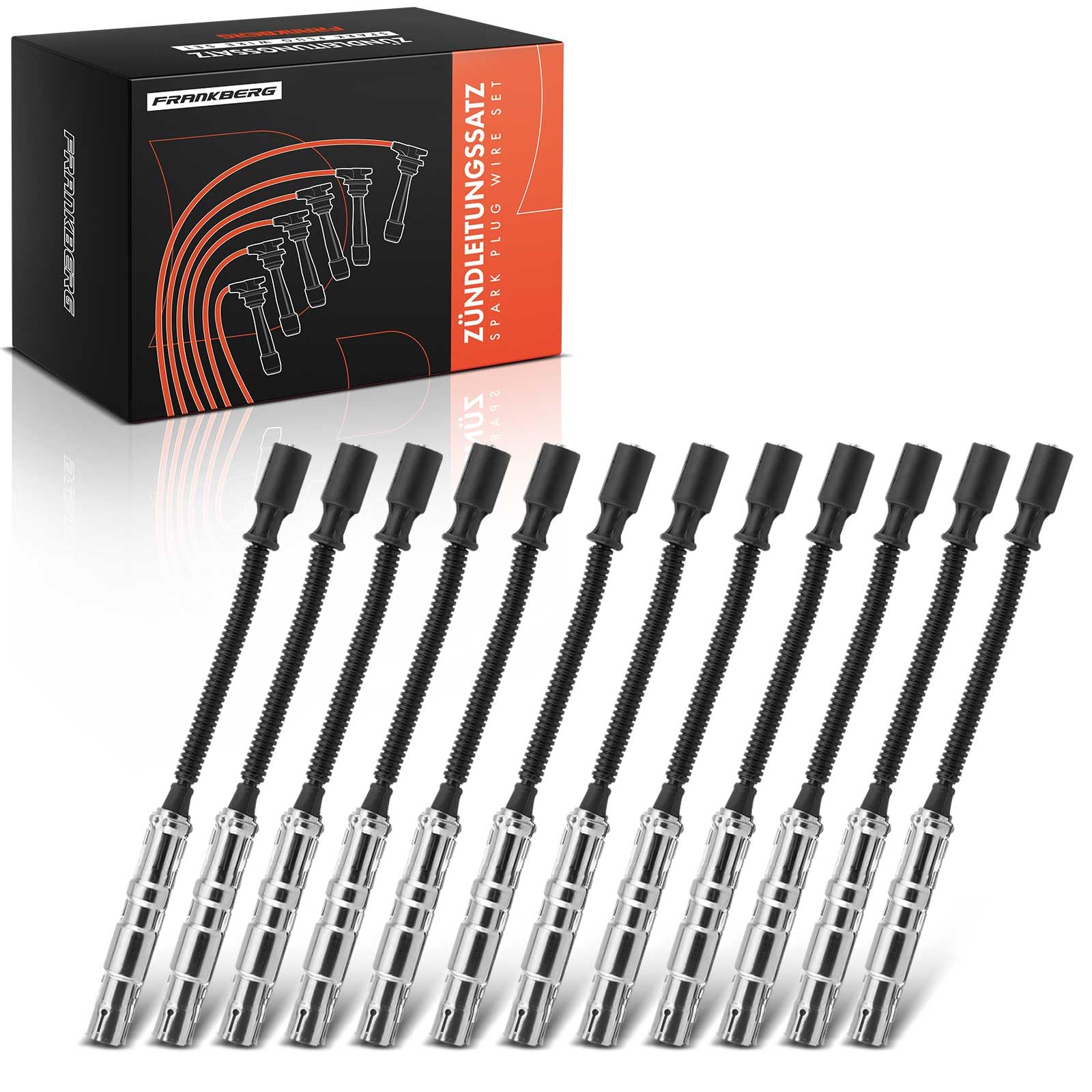 Frankberg 12 cables de encendido 1121500118 | Compatible con: Autobús Vito W639, Viano W639, Clase C W202, CLK C208, Clase E Modelo T S210, Clase M W163