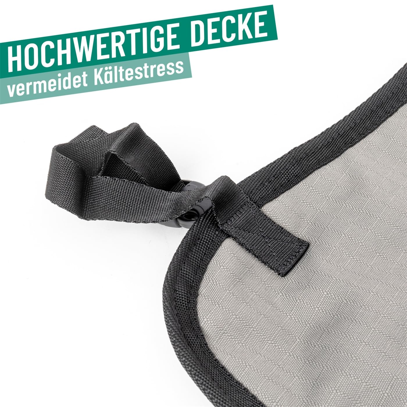 Göbel Kälberdecke 70cm, grau Thermodecke für Junge Kälber als Kälteschutz